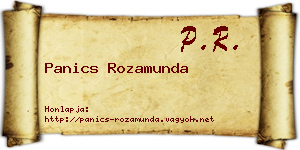 Panics Rozamunda névjegykártya